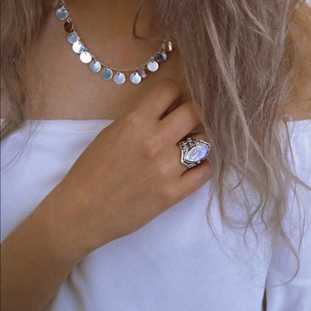 🍒Simulated Moonstone Boho Festival Ring